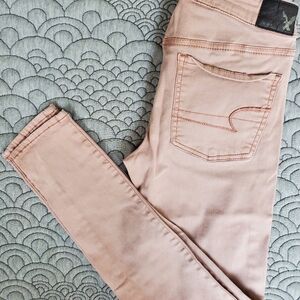 American Eagle Skinny Jeans SZ 4 Pink